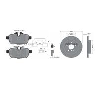 Textar Rear Brake Internally Vented Discs & Pads fits BMW Z4 Roadster 2009-2016