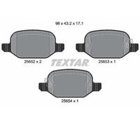 For Fiat Genuine OE Textar Brake Pads Full Set Of 4 Rear 2565201