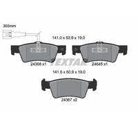 Textar Rear Brake Pads 2436801 for VW - Genuine OE - Integrated Wear Warning Contact - Set of 4
