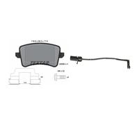 Textar Rear Brake Pads and Wear Sensors fits Audi A5 2010-2017
