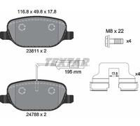 Brake Pads Full Set Of 4 Rear + Brake Caliper Screws 2381101 Textar Alfa Romeo