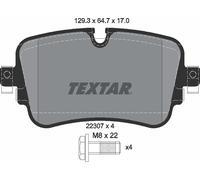Rear Brake Pad Set Fits Audi A6 A6 Allroad A7 A8 e-Tron Q7 VW TEXTAR 2230701