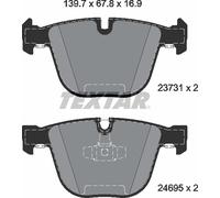 Rear Brake Pad Set For Disc Fits Alpina B7 BMW 5 Series 7 Series TEXTAR 2373101