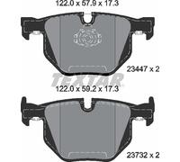 Textar Rear Brake Pads fits BMW X5 X6 AWD E71,E72 2344704