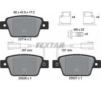 Textar Rear Brake Pads fits Fiat Bravo Lancia Delta Chrysler Linea Van 2371403