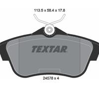 Textar 2457803 Rear Axle Disc Brake Pad Set Fits Fiat
