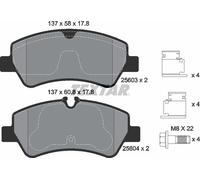 Textar Rear Brake Pads fits Ford Tourneo Custom Transit 2560301