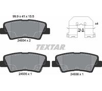 Textar Rear Brake Pads fits Hyundai Sonata Kia Soul Ssangyong Korando Elantra