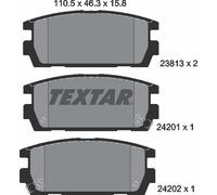 Textar 2381301 Disc Brake Pad Set Fits Hyundai