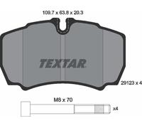 Textar Car Brake Pad Rear Prepared For Wear Indicator For Iveco 2912303