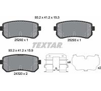 For Hyundai Kia Genuine OE Textar Brake Pads Full Set Of 4 Rear 2529201