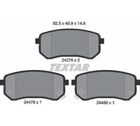 Textar 2427601 Rear Disc Brake Pad Set Fits Hyundai Kia