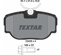 Textar Rear Brake Pads fits Land Rover Range Discovery 2345801