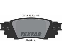 Textar 2243401 Rear Axle Disc Brake Pad Set Fits Lexus Suzuki Toyota
