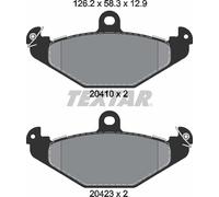 Textar Rear Brake Pads fits Lotus Elise Opel Speedster 340R Vauxhall VX220
