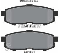 Textar 2421501 Rear Disc Brake Pad Set Fits Mazda