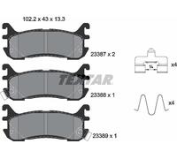 Textar Rear Brake Pads fits Mazda MX-5 323 F C Ford Laser S 2338704