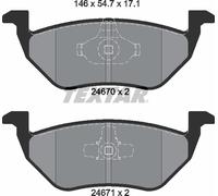 Textar 2467001 Rear Disc Brake Pad Set Fits Ford Mazda