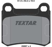 Textar Rear Brake Pads fits Mercedes-Benz 190 124 E-Class C-Class 2068701