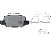 Textar 2313805 Rear Disc Brake Pad Set Fits Mercedes-Benz