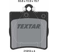 Textar 2191903 Rear Disc Brake Pad Set Fits Chrysler Mercedes-Benz