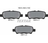 Genuine OE Textar Brake Pads Full Set Of 4 Rear 2577801