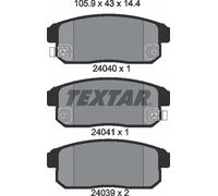 Brake Pads Set Rear 2404001 Genuine OE Textar 440604U010 5580060J00 440606Y391