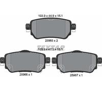 Textar Rear Brake Pads fits Nissan Qashqai X-Trail Renault Kadjar Koleos Leaf