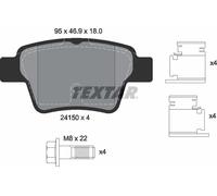 Textar Car Brake Pad Rear Caliper Screws For Citroën 2415001