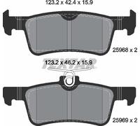Brake Pad Set For Disc Rear Teves System Fits Peugeot 308 308 SW TEXTAR 2596801