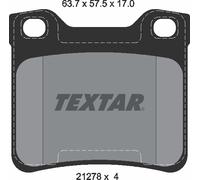 Textar 2127803 Rear Disc Brake Pad Set Fits Peugeot
