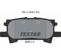 Textar 2396701 Rear Disc Brake Pad Set Fits Lexus Toyota