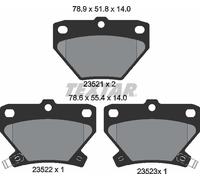 Textar 2352101 Rear Disc Brake Pad Set Fits Toyota