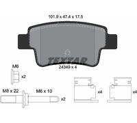 Textar Rear Brake Pads fits Vauxhall Corsavan Opel Corsa 2434903