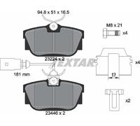 Textar 2344605 Rear Axle Disc Brake Pad Set Fits Ford Seat VW