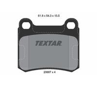 Textar Rear Brake Pads Set For Mercedes 190