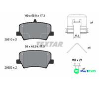 TEXTAR REAR DISC BRAKE BRAKE PAD SET 2051001 FOR VOLVO
