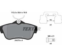 Genuine OE Textar Brake Pads Full Set Of 4 Rear 2457801
