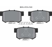 Textar 2423101 Rear Axle Disc Brake Pad Set Fits Honda