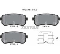 Textar Rear Pads fits Hyundai ix20 Kia Picanto Soul Ray Optima Creta Kona