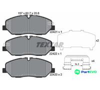 TEXTAR RIGHT DISC BRAKE BRAKE PAD SET 2242101