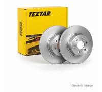 Textar Brake Discs 92300003 Rear Coated Solid Pair Fits Audi Seat Skoda VW