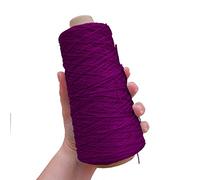 TEXTEX = Cuquillo Chain Thread. Yarn for Knitting and Crochet. Composition 100% Rayon. 1 Cone of 200grs and 600mts (Purple)