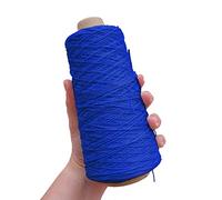 TEXTEX = Cuquillo Chain Thread. Yarn for Knitting and Crochet. Composition 100% Rayon. 1 Cone of 200grs and 600mts (Blue King)