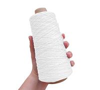 TEXTEX = Cuquillo Chain Thread. Yarn for Knitting and Crochet. Composition 100% Rayon. 1 Cone of 200grs and 600mts (White)