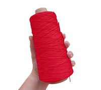 TEXTEX = Cuquillo Chain Thread. Yarn for Knitting and Crochet. Composition 100% Rayon. 1 Cone of 200grs and 600mts (Ferrari Red)