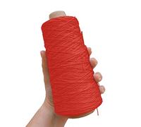 TEXTEX = Cuquillo Chain Thread. Yarn for Knitting and Crochet. Composition 100% Rayon. 1 Cone of 200grs and 600mts (Poppy Red)