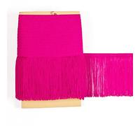 TEXTEX = Cuquillo Fringe for Sewing Flamenco and Sevillana. Composition Rayon 100%. Length of 20 cm. 5m Pieces. (Fuchsia)