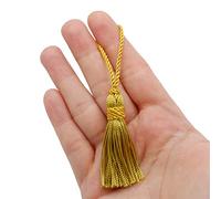 TEXTEX = Cuquillo Tassel with Tied on the Head. 5cm Long. 100% Rayon. Bag of 5 Units - (Gold)