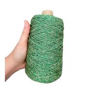 TEXTEX = Lamé Cuquillo Cone with Lurex. Yarn for Knitting, Crochet, and Crocheting. Composition 95% Rayon and 5% Lurex. 1 Cone of 200g and 400mts - (Green and Gold)